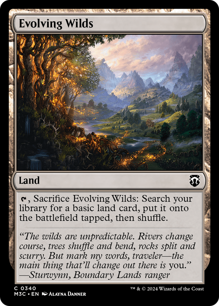 Evolving Wilds (Ripple Foil) [Modern Horizons 3 Commander] | Gam3 Escape