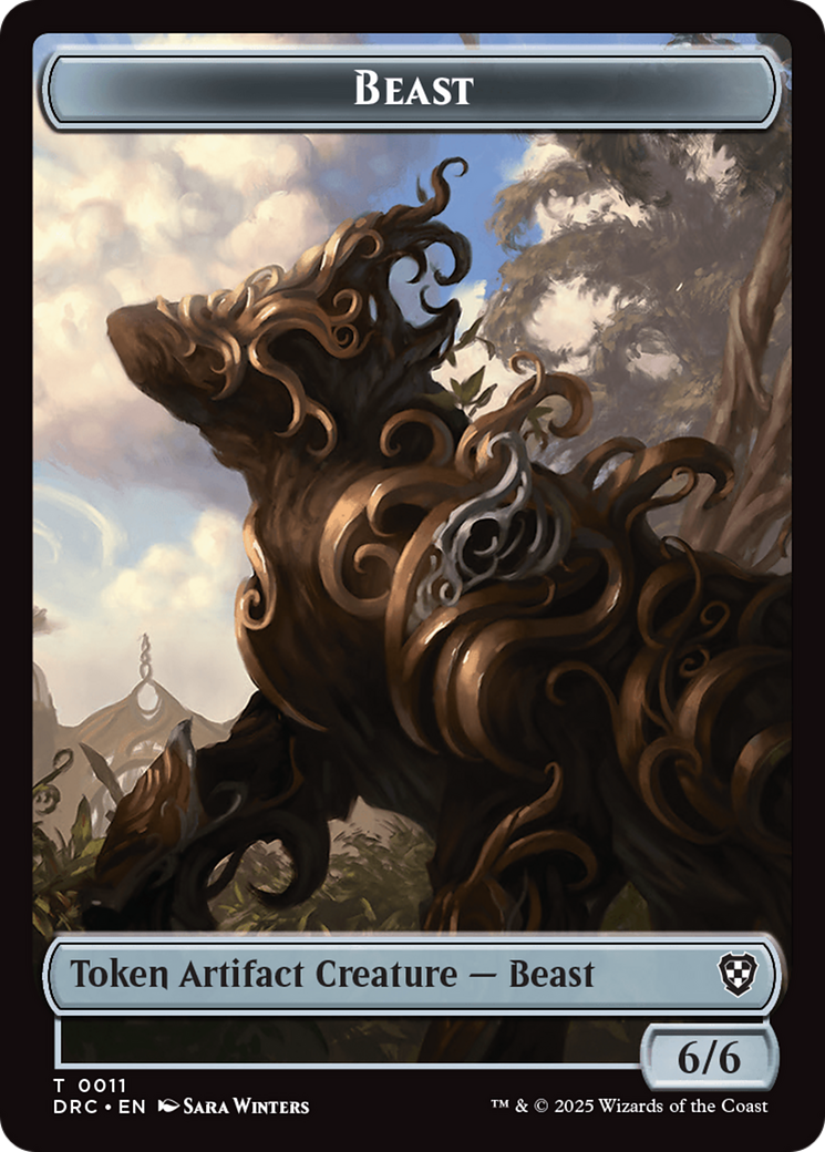 Construct // Beast (0011) Double-Sided Token [Aetherdrift Tokens] | Gam3 Escape