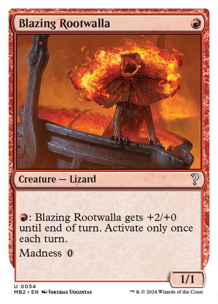 Blazing Rootwalla (White Border) [Mystery Booster 2] | Gam3 Escape