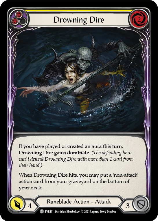 Drowning Dire (Yellow) [EVR111] (Everfest)  1st Edition Normal | Gam3 Escape