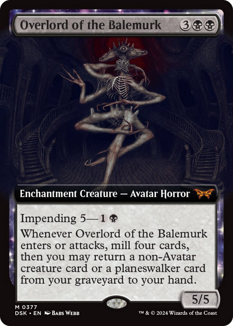 Overlord of the Balemurk (Extended Art) [Duskmourn: House of Horror] | Gam3 Escape