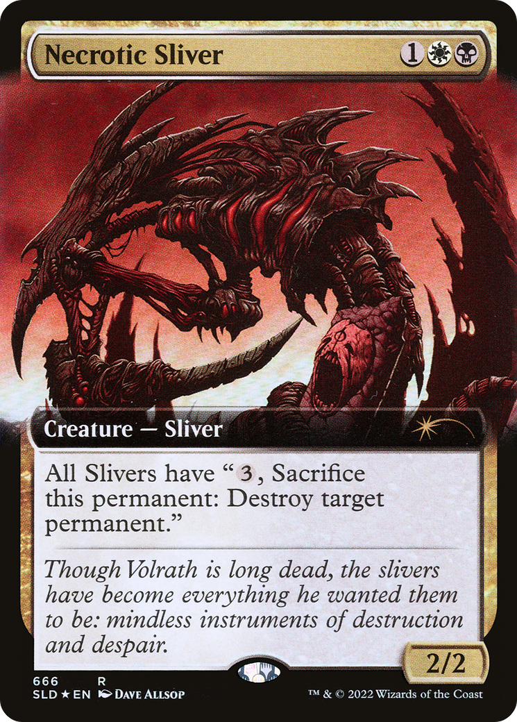 Necrotic Sliver (Extended Art) [Secret Lair Drop Promos] | Gam3 Escape