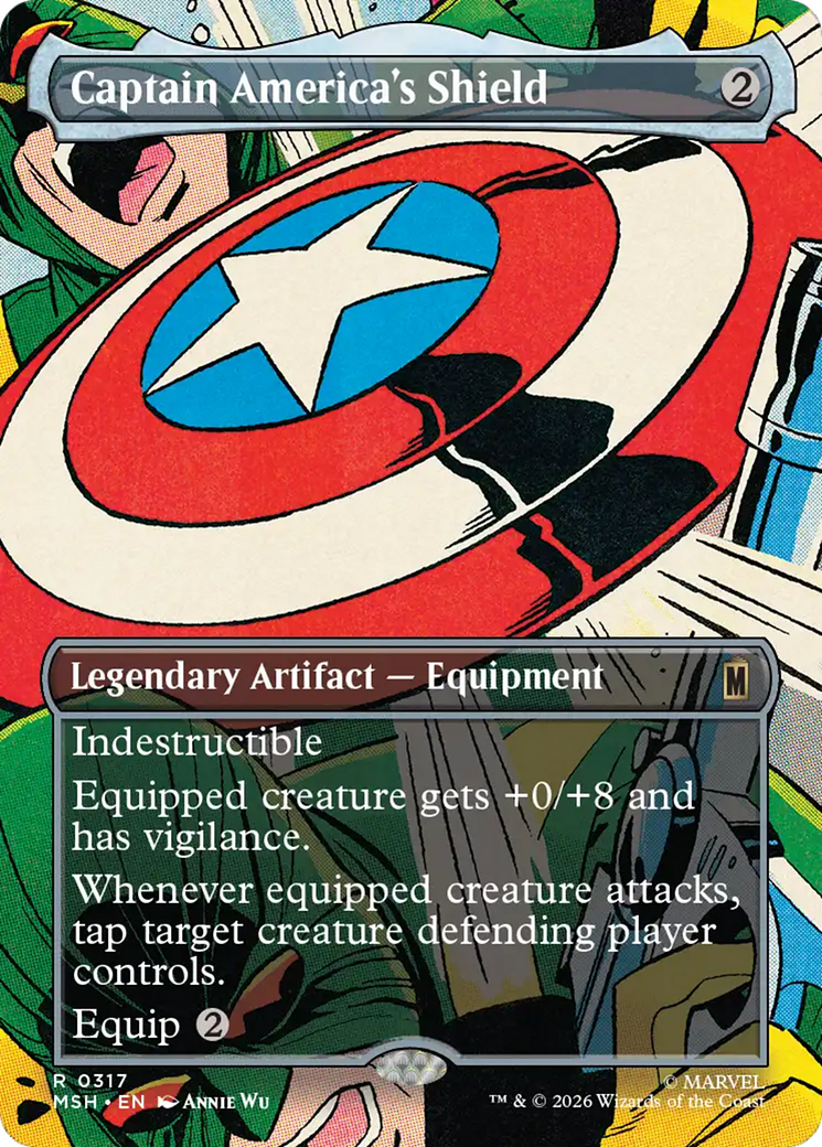 Captain America's Shield (Borderless) (0317) [Marvel Super Heroes] | Gam3 Escape