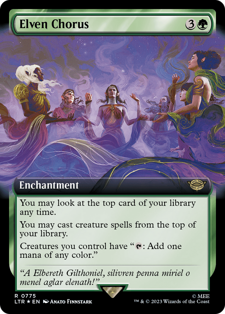Elven Chorus (Extended Art) (Surge Foil) [The Lord of the Rings: Tales of Middle-Earth] | Gam3 Escape