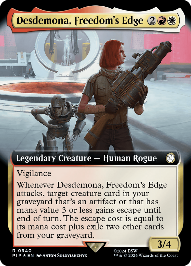 Desdemona, Freedom's Edge (Extended Art) (Surge Foil) [Fallout] | Gam3 Escape