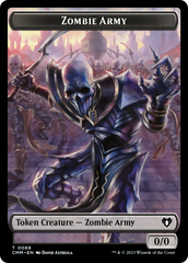 Human Warrior // Zombie Army Double-Sided Token [Commander Masters Tokens] | Gam3 Escape