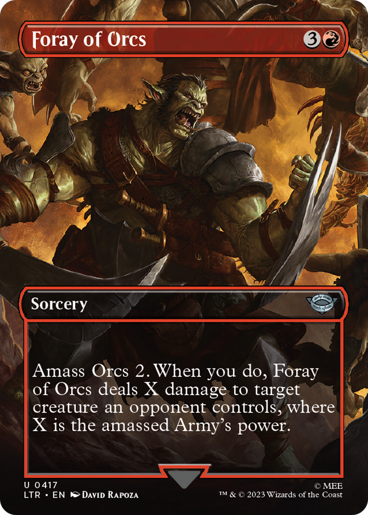 Foray of Orcs (Borderless Alternate Art) [The Lord of the Rings: Tales of Middle-Earth] | Gam3 Escape