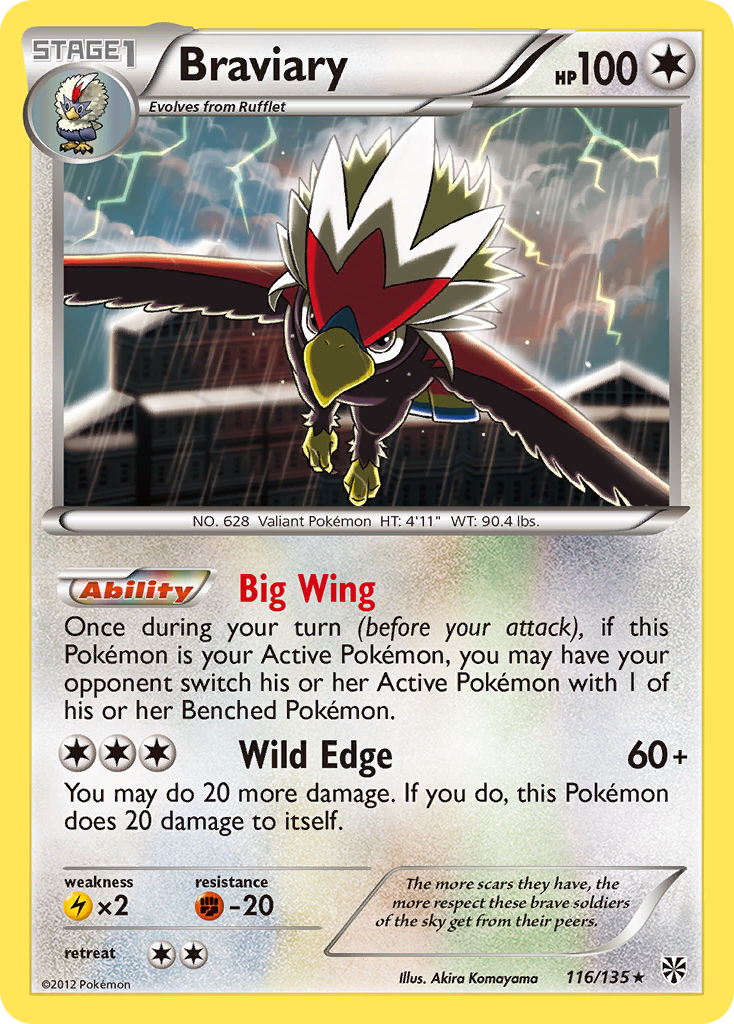 Braviary (116/135) [Black & White: Plasma Storm] | Gam3 Escape