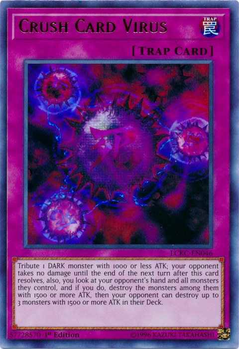Crush Card Virus (Version 2) [LCKC-EN046] Ultra Rare | Gam3 Escape