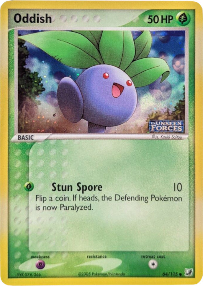 Oddish (64/115) (Stamped) [EX: Unseen Forces] | Gam3 Escape