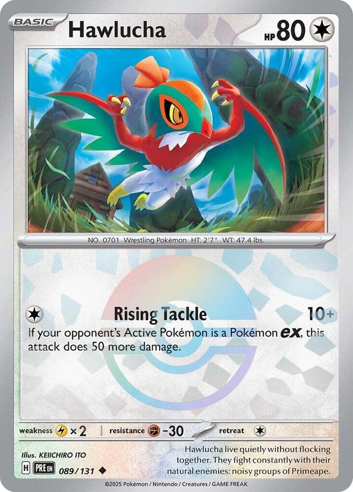 Hawlucha (089/131) (Poke Ball Pattern) [Scarlet & Violet: Prismatic Evolutions] | Gam3 Escape