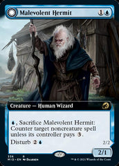 Malevolent Hermit // Benevolent Geist (Extended Art) [Innistrad: Midnight Hunt] | Gam3 Escape