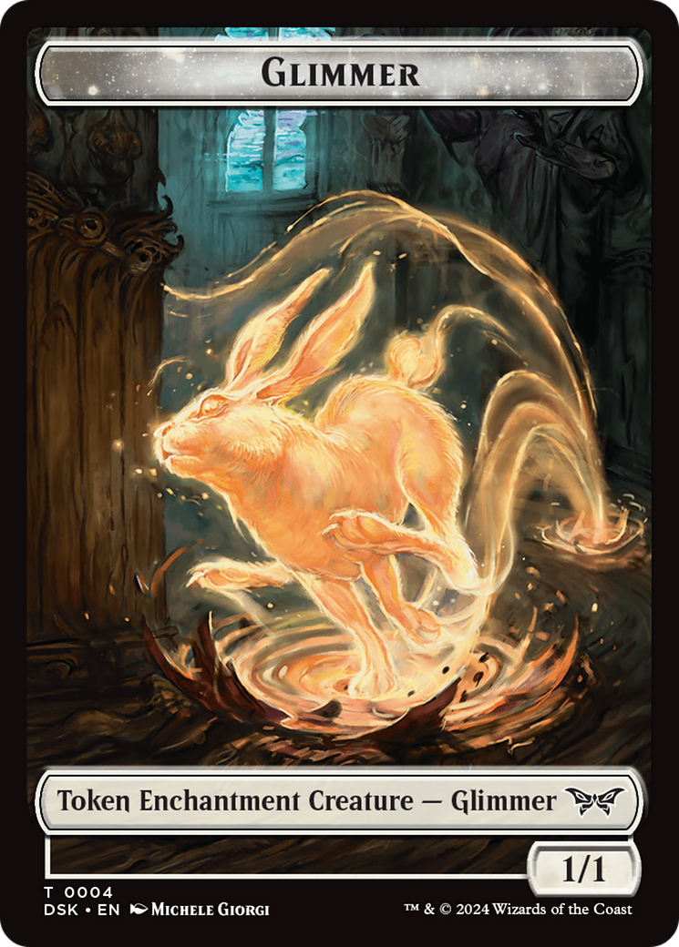 Glimmer // Gremlin Double-Sided Token [Duskmourn: House of Horror Tokens] | Gam3 Escape