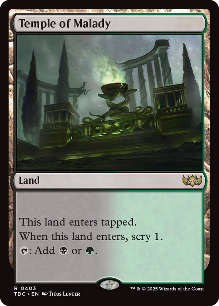 Temple of Malady [Tarkir: Dragonstorm Commander] | Gam3 Escape
