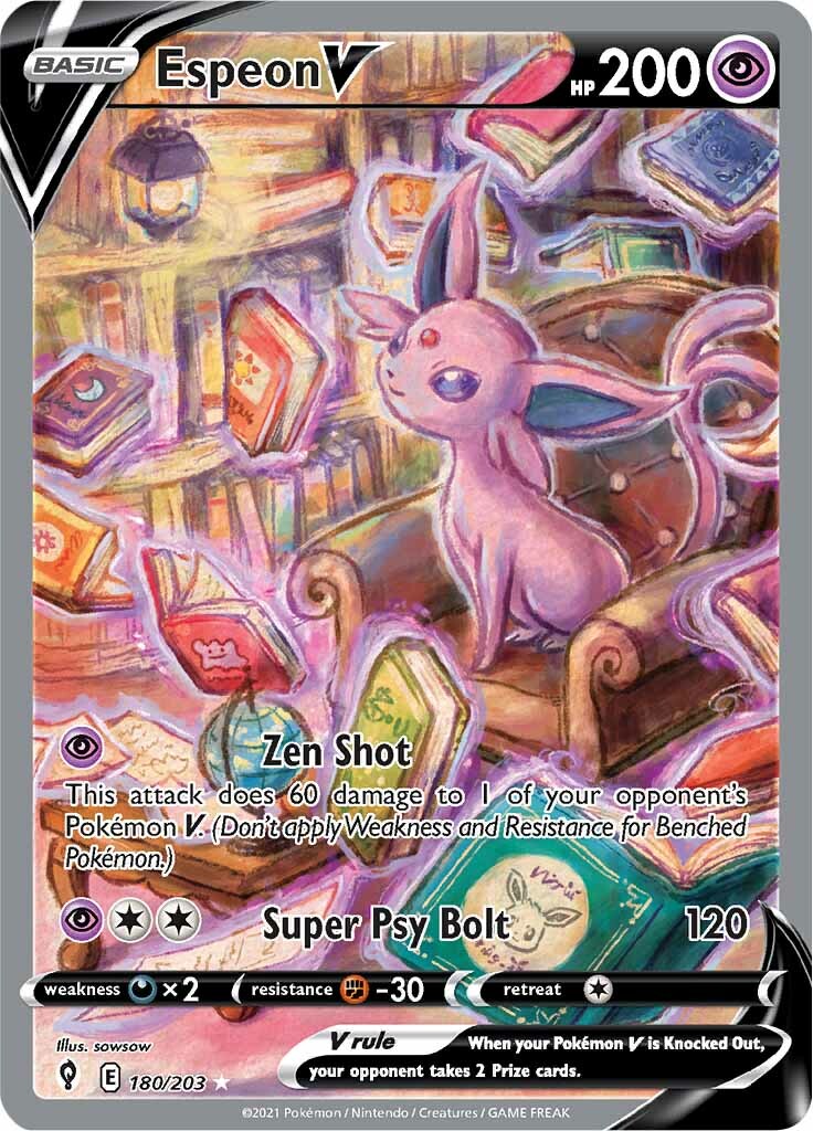 Espeon V (180/203) [Sword & Shield: Evolving Skies] | Gam3 Escape