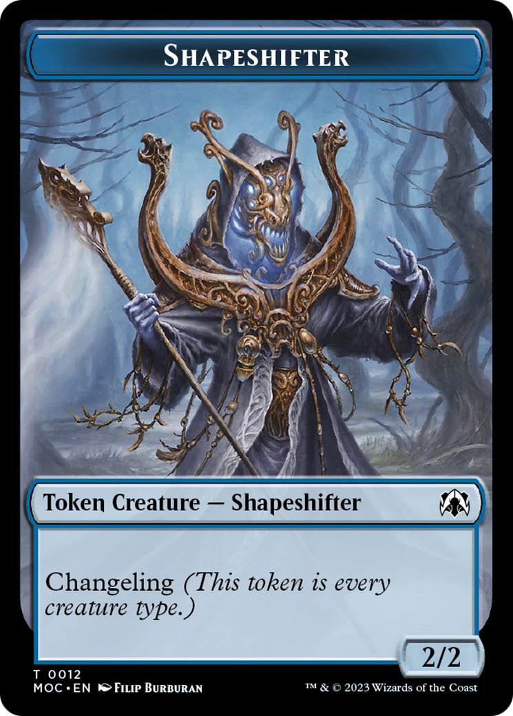 Blood // Shapeshifter Double-Sided Token [March of the Machine Commander Tokens] | Gam3 Escape