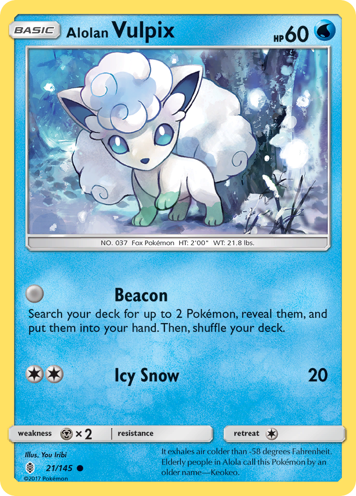 Alolan Vulpix (21/145) [Sun & Moon: Guardians Rising] | Gam3 Escape