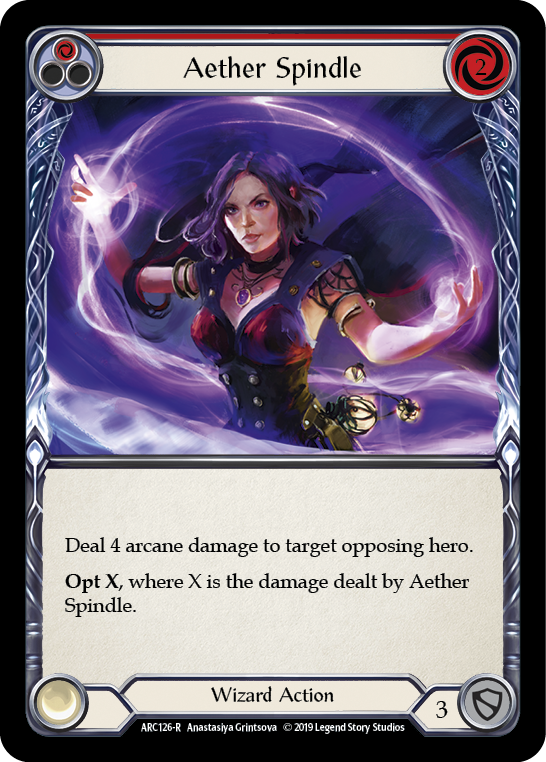 Aether Spindle (Red) [ARC126-R] (Arcane Rising)  1st Edition Rainbow Foil | Gam3 Escape