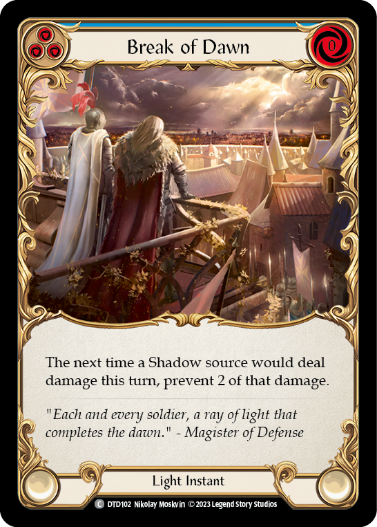 Break of Dawn (Blue) [DTD102] (Dusk Till Dawn)  Rainbow Foil | Gam3 Escape