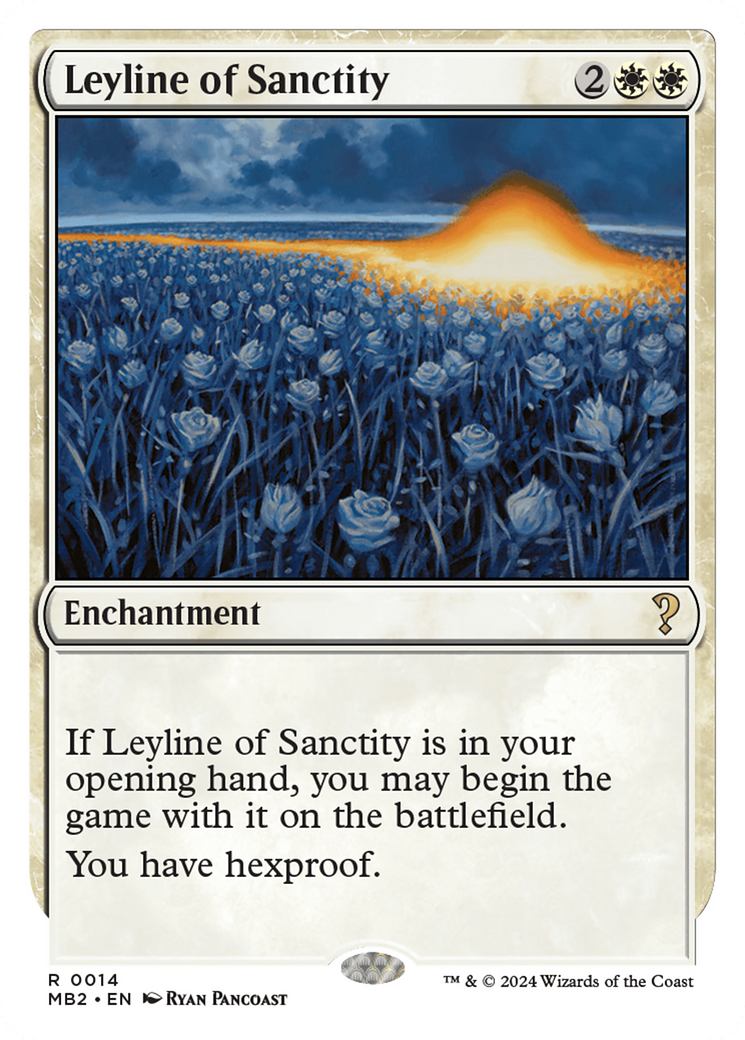 Leyline of Sanctity (White Border) [Mystery Booster 2] | Gam3 Escape