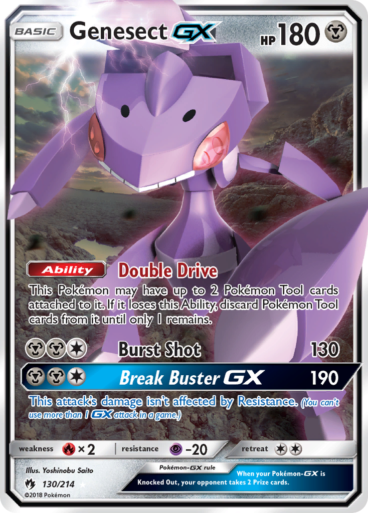 Genesect GX (130/214) [Sun & Moon: Lost Thunder] | Gam3 Escape