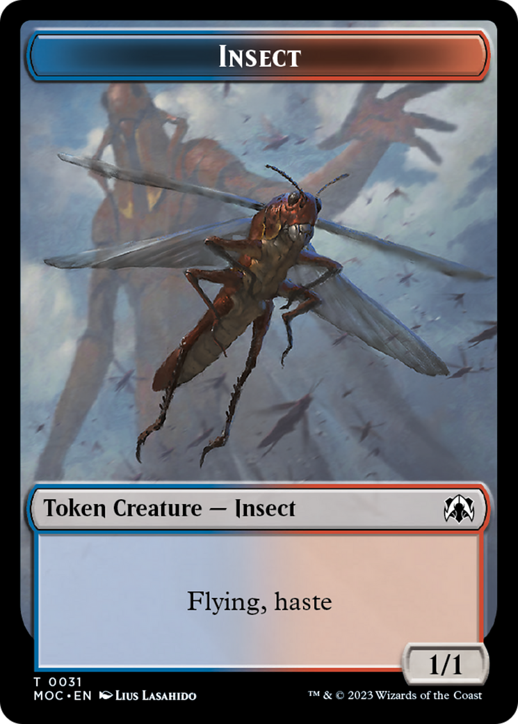 Soldier // Insect Double-Sided Token [March of the Machine Commander Tokens] | Gam3 Escape