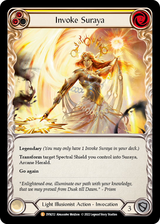 Invoke Suraya // Suraya, Archangel of Knowledge [DYN212] (Dynasty)  Cold Foil | Gam3 Escape