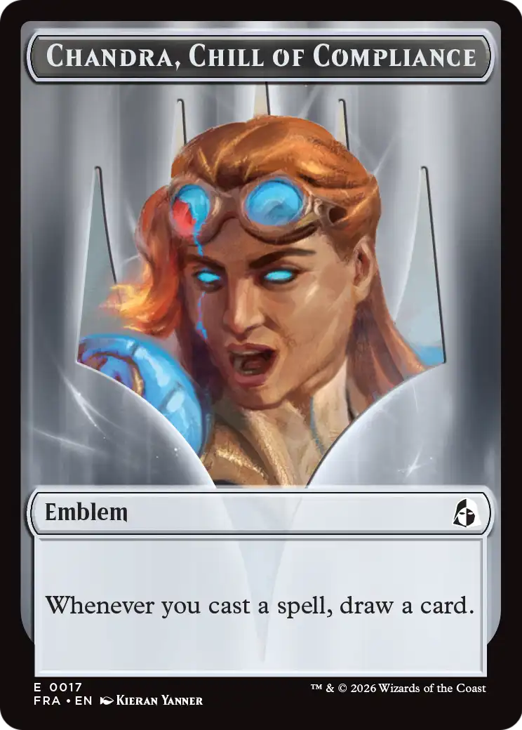Chandra, Chill of Compliance // Chandra, Torch of Defiance Double-Sided Token [Reality Fracture Tokens] | Gam3 Escape