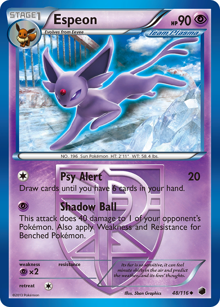 Espeon (48/116) [Black & White: Plasma Freeze] | Gam3 Escape