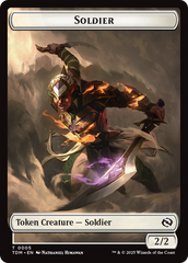 Soldier (0004) // Soldier (0005) Double-Sided Token [Tarkir: Dragonstorm Tokens] | Gam3 Escape