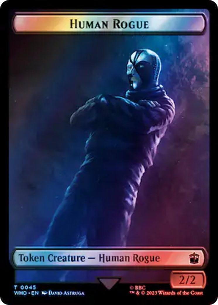 Human Rogue // Cyberman Double-Sided Token (Surge Foil) [Doctor Who Tokens] | Gam3 Escape