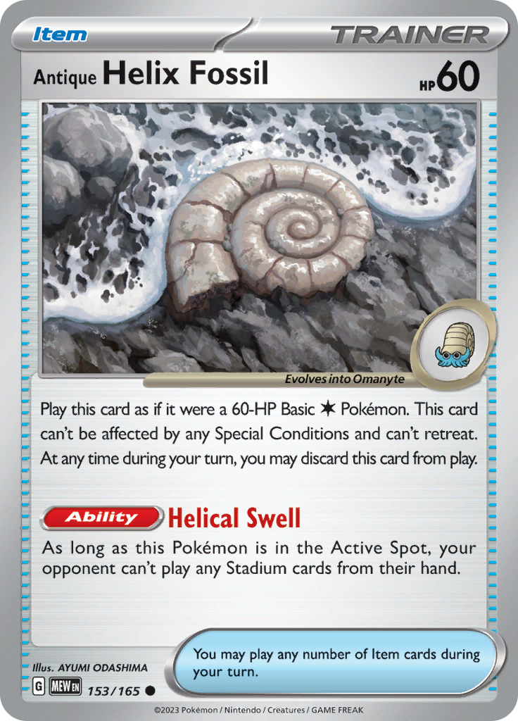 Antique Helix Fossil (153/165) [Scarlet & Violet 151] | Gam3 Escape