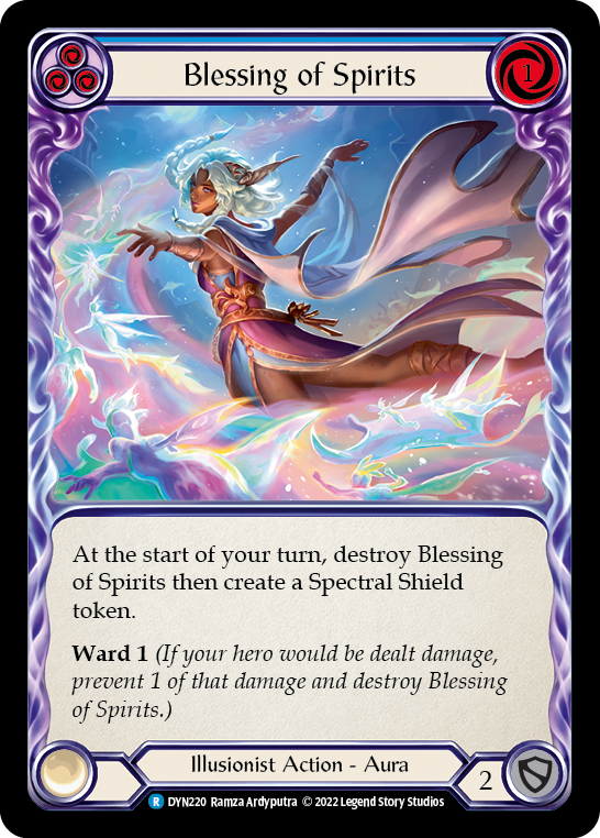 Blessing of Spirits (Blue) [DYN220] (Dynasty)  Rainbow Foil | Gam3 Escape