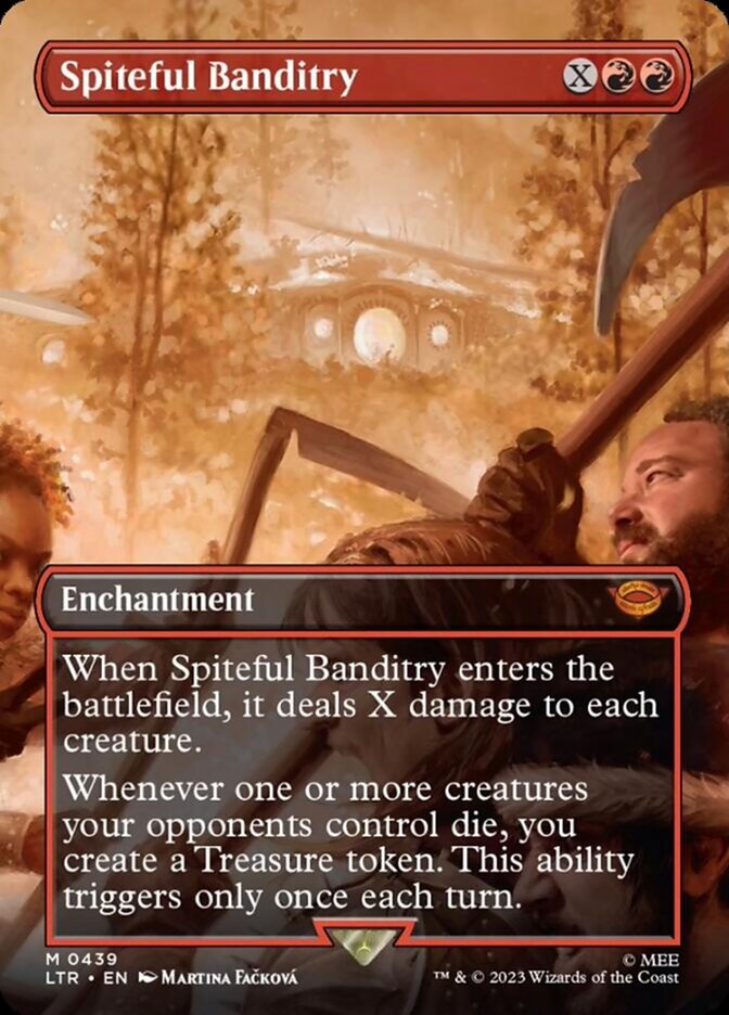 Spiteful Banditry (Borderless Alternate Art) [The Lord of the Rings: Tales of Middle-Earth] | Gam3 Escape