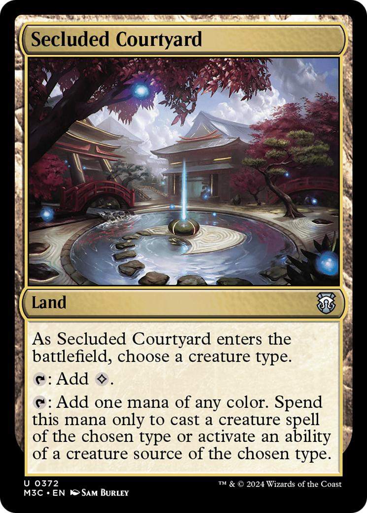 Secluded Courtyard (Ripple Foil) [Modern Horizons 3 Commander] | Gam3 Escape