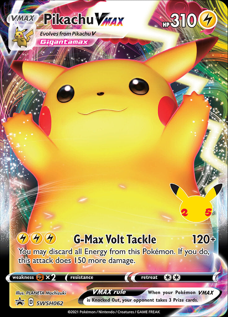 Pikachu VMAX (SWSH062) (Celebrations) [Sword & Shield: Black Star Promos] | Gam3 Escape