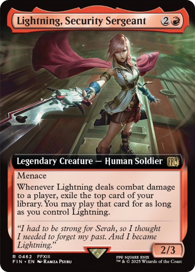 Lightning, Security Sergeant (Extended Art) [FINAL FANTASY] | Gam3 Escape