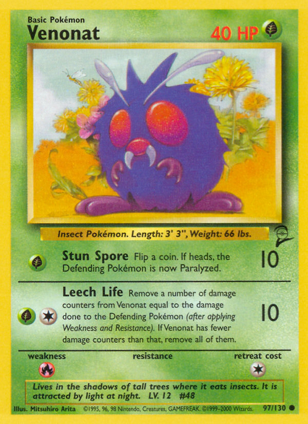 Venonat (97/130) [Base Set 2] | Gam3 Escape
