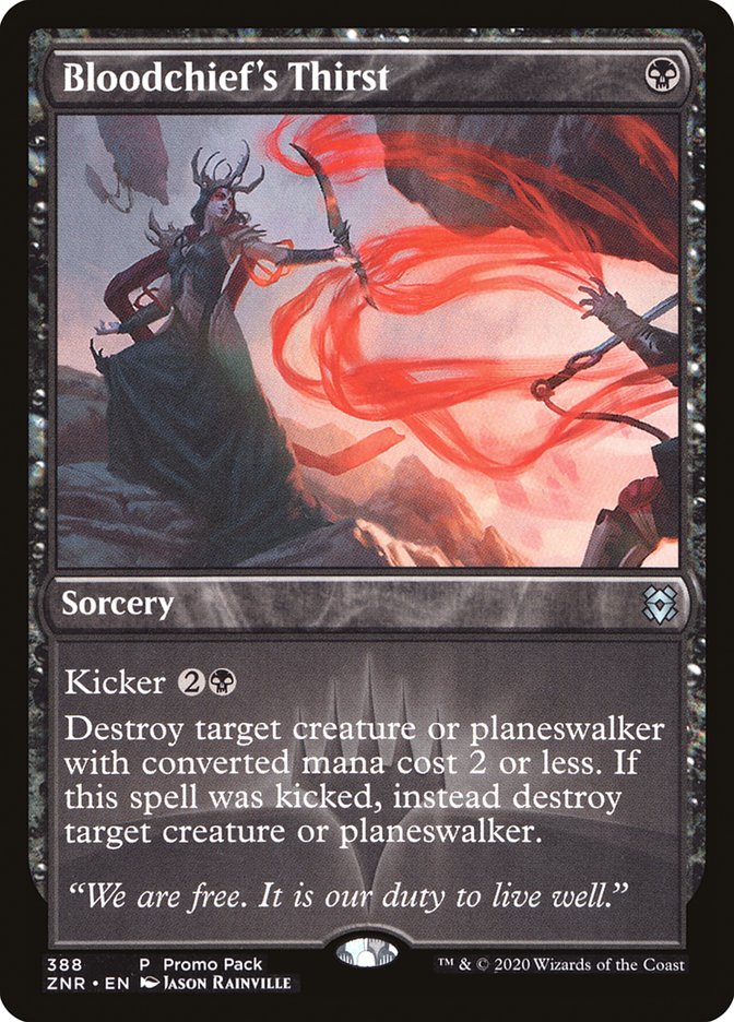 Bloodchief's Thirst (Promo Pack) [Zendikar Rising Promos] | Gam3 Escape