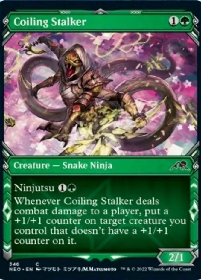 Coiling Stalker (Showcase Ninja) [Kamigawa: Neon Dynasty] | Gam3 Escape