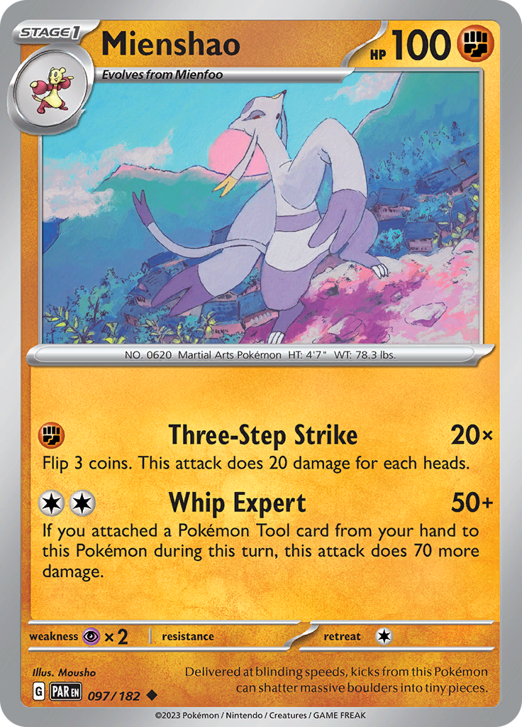 Mienshao (097/182) [Scarlet & Violet: Paradox Rift] | Gam3 Escape