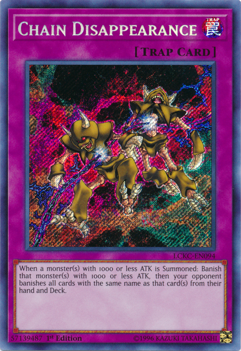 Chain Disappearance [LCKC-EN094] Secret Rare | Gam3 Escape