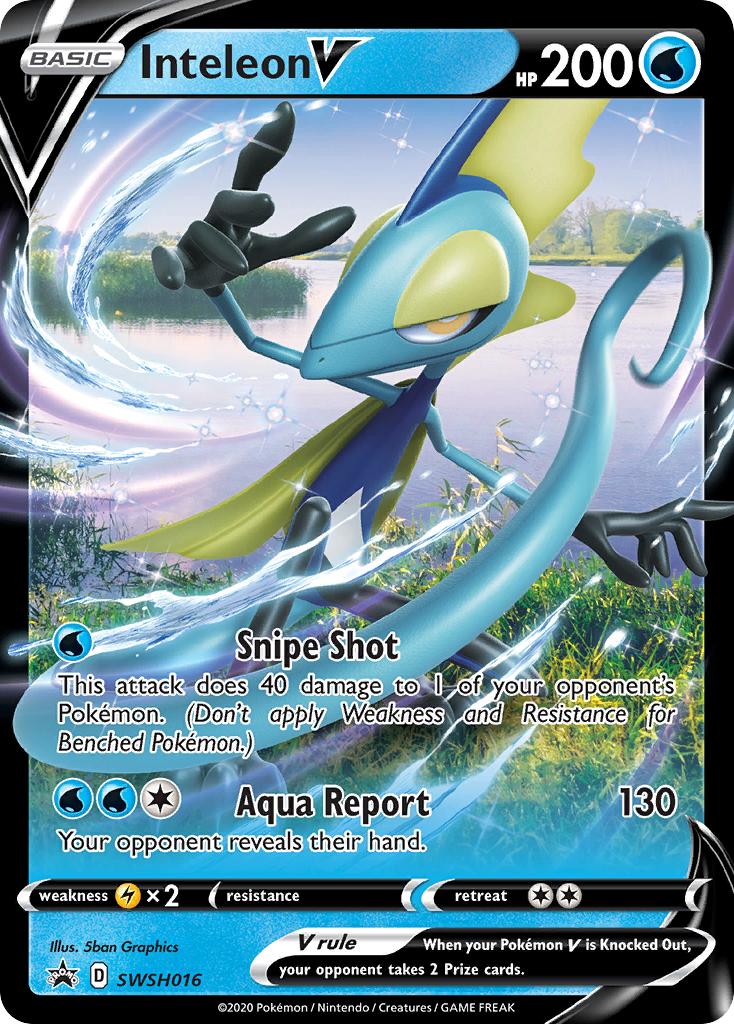 Inteleon V (SWSH016) (Jumbo Card) [Sword & Shield: Black Star Promos] | Gam3 Escape