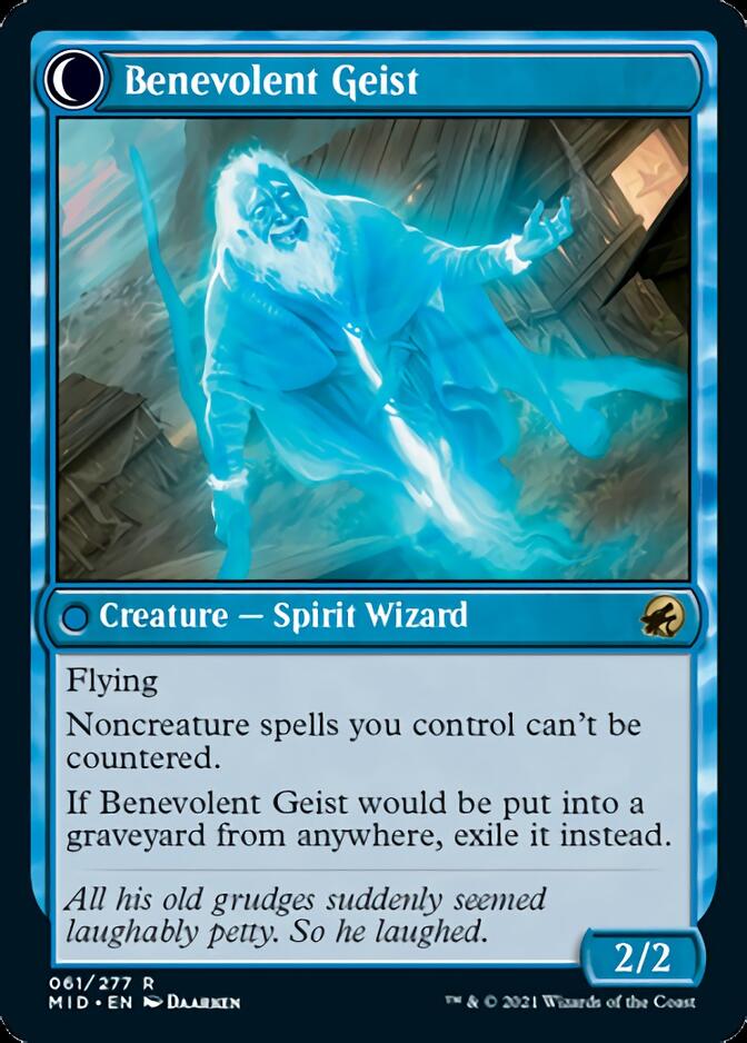 Malevolent Hermit // Benevolent Geist [Innistrad: Midnight Hunt] | Gam3 Escape