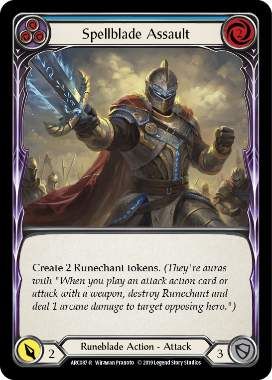 Spellblade Assault (Blue) [ARC087-R] (Arcane Rising)  1st Edition Normal | Gam3 Escape