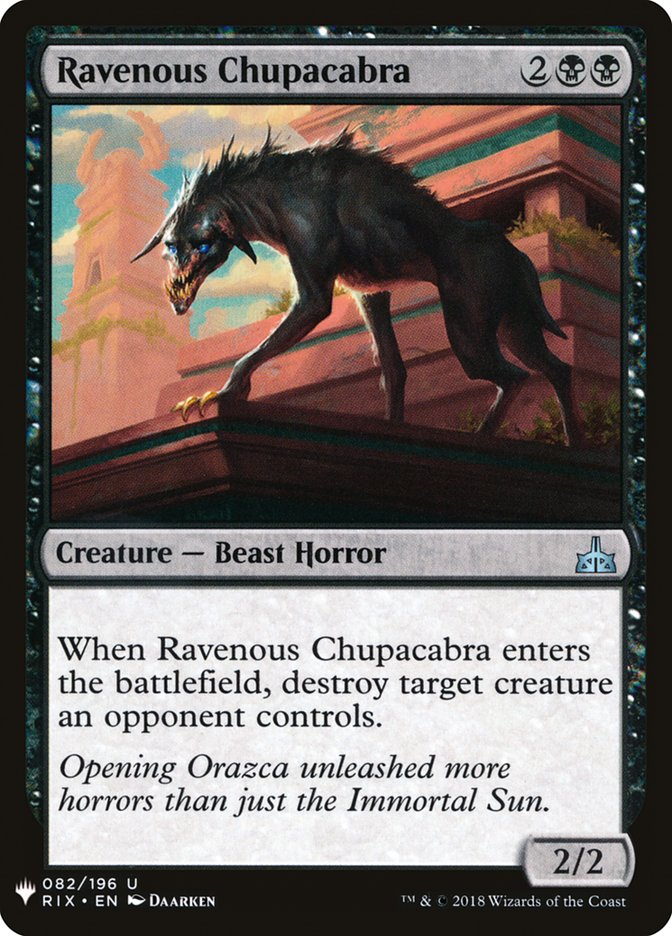 Ravenous Chupacabra [Mystery Booster] | Gam3 Escape