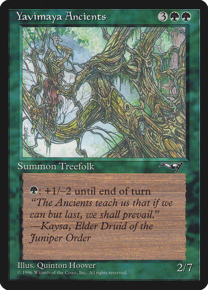 Yavimaya Ancients (Druid Art) [Alliances] | Gam3 Escape