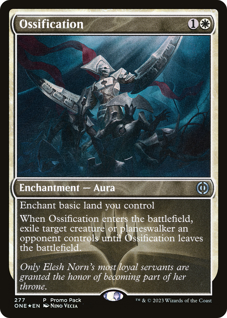 Ossification (Promo Pack) [Phyrexia: All Will Be One Promos] | Gam3 Escape