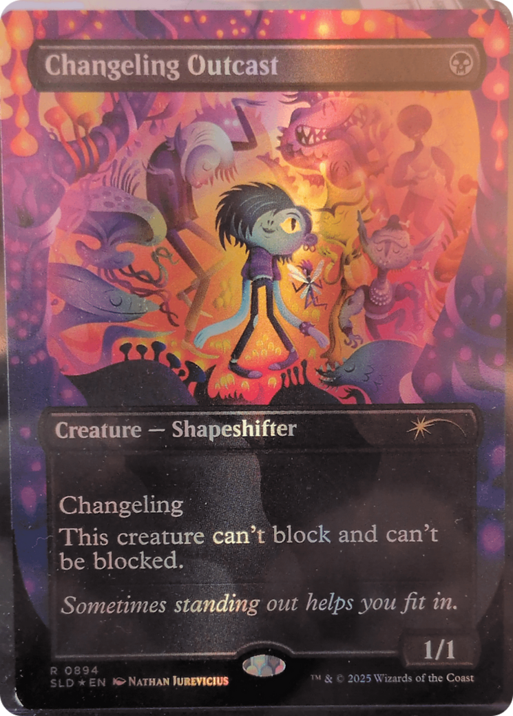 Changeling Outcast (Rainbow Foil) [Secret Lair Drop Series] | Gam3 Escape