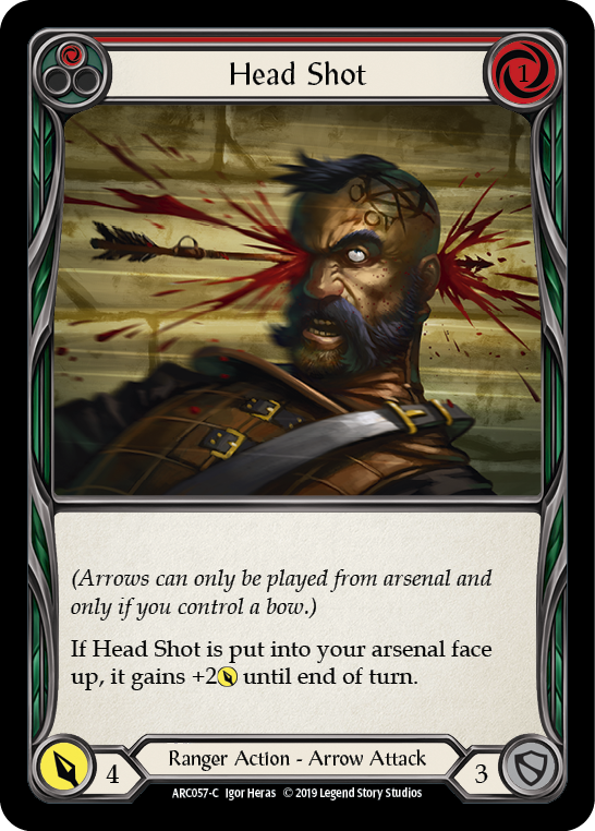 Head Shot (Red) [ARC057-C] (Arcane Rising)  1st Edition Normal | Gam3 Escape
